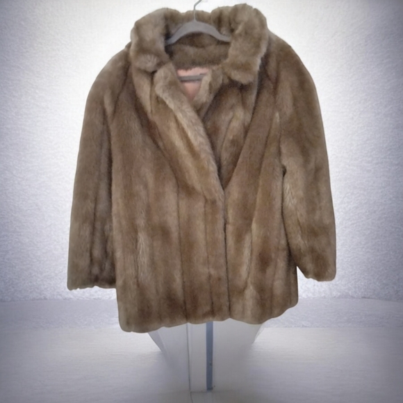 VINTAGE Tissavel of France Tan Teddy Jacket - Picture 1 of 5